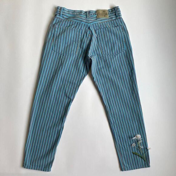 Vintage 90s Levi’s silvertab blue stripe jeans - Picture 3 of 8